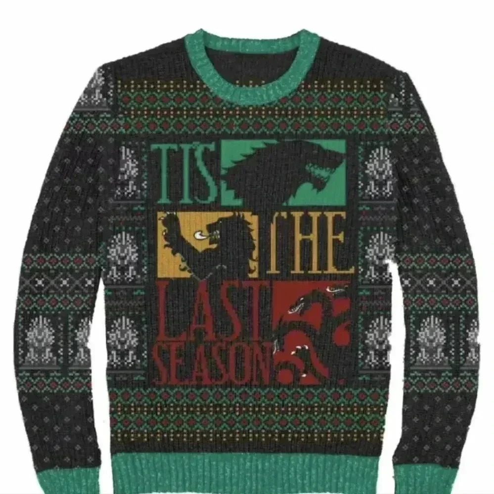 Game of thrones 'tis the last season ugly Christmas sweater Large